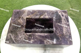 Purple Amethyst Tissue Box / Bathroom Accessories Box/  Agate Tissue Box Natural stones work Bathroom Accessories Home & office Decor Unique Handicrafts IND